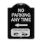 Signmission No Parking Anytime Tow-Away Zone W/ Left Arrow Heavy-Gauge Aluminum Sign, 24" x 18", BS-1824-23772 A-DES-BS-1824-23772 - alternate 1